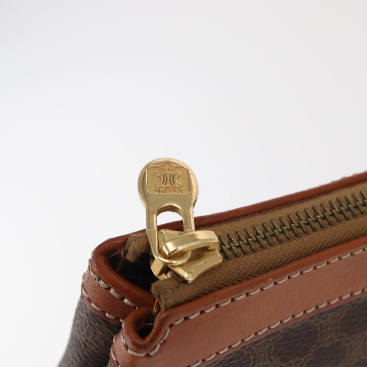 Celine Macadam Pochette Canvas and Leather, BEIGE, CANVAS, Clutche & pouche