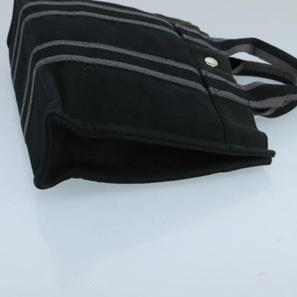 Hermes Fourre Tout Tote Canvas, BLACK, CANVAS, Tote bag