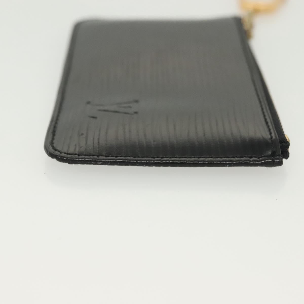 Louis Vuitton Pochette Clés Epi, BLACK, LEATHER, Wallets