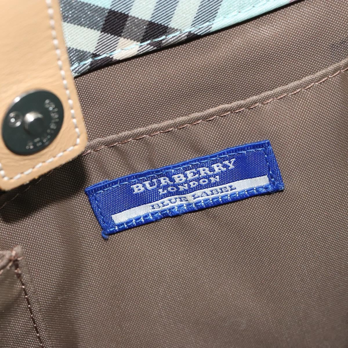 Burberry Nova Check Tote Nylon, BLUE, NYLON, Tote bag