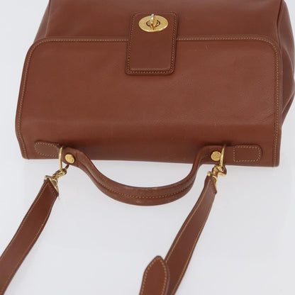 Gucci Vintage Handbag Leather, BROWN, LEATHER, Handbag
