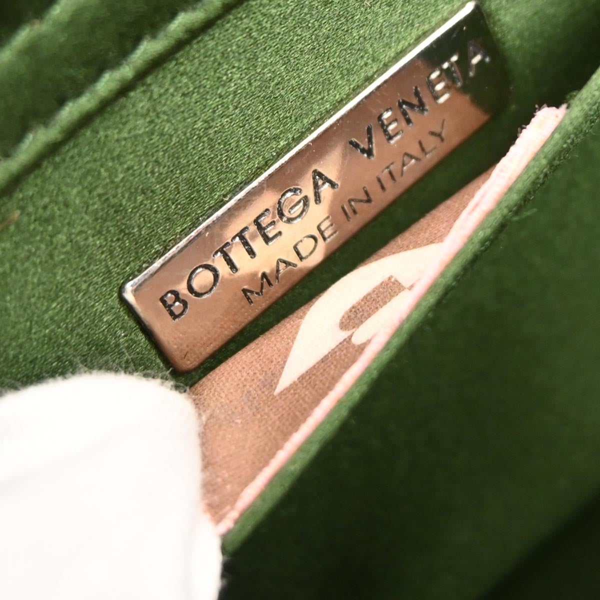 Bottega Veneta Vintage handbag Satin, GREEN, SATIN, Handbag