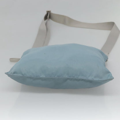 Prada Flat Messenger Bag Tessuto, Blue, Nylon, Shoulder Bag