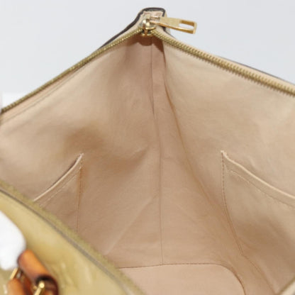 Louis Vuitton Montebello Handbag Monogram Vernis, Beige, Patent Leather, Handbag