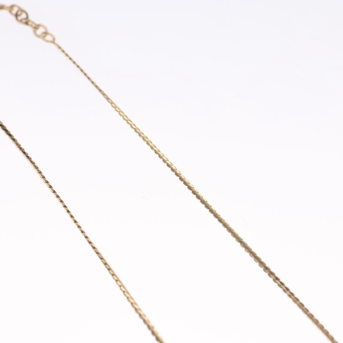 Christian Dior Collar Necklace Metal with Faux Pearls, GOLD, METAL, Necklace