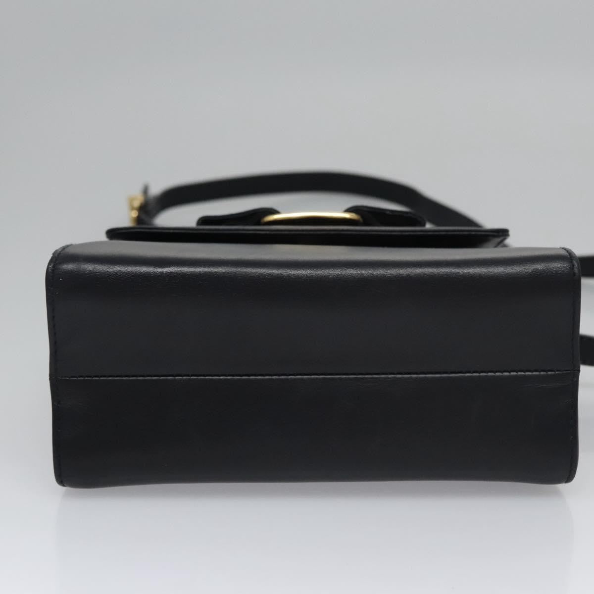 Salvatore Ferragamo Vintage Vara Bow Top Handle Bag Leather, NAVY, LEATHER, Handbag
