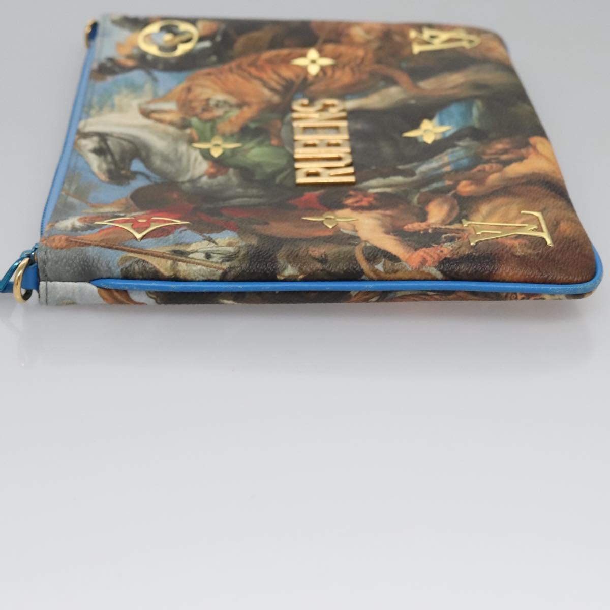 Louis Vuitton Pochette Clutch Limited Edition Jeff Koons Rubens Print Canvas, MULTICOLOUR, CANVAS, Clutche & pouche