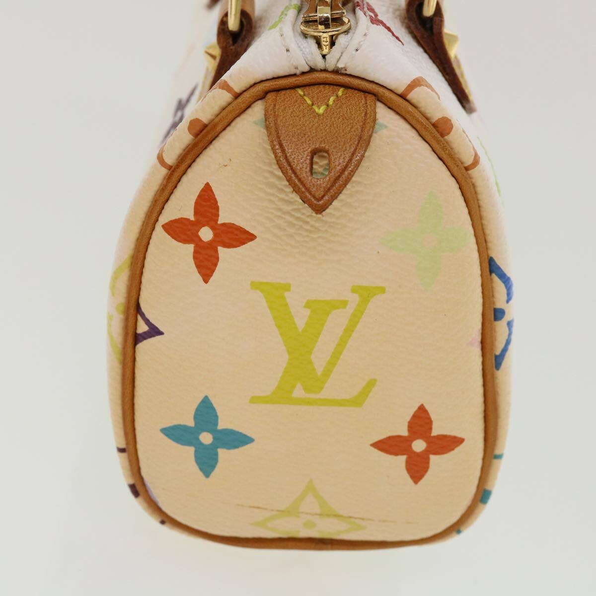 Louis Vuitton Speedy Mini HL Handbag Monogram Multicolor, WHITE, CANVAS, Handbag