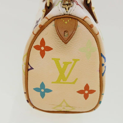 Louis Vuitton Speedy Mini HL Handbag Monogram Multicolor, WHITE, CANVAS, Handbag