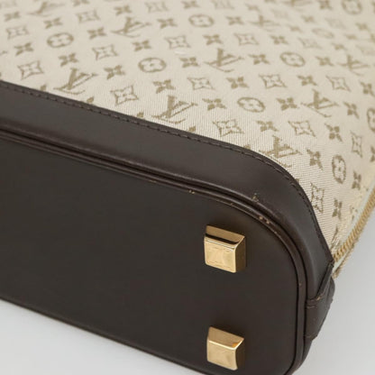 Louis Vuitton Alma Handbag Mini Lin Monogram, Khaki, Canvas, Handbag