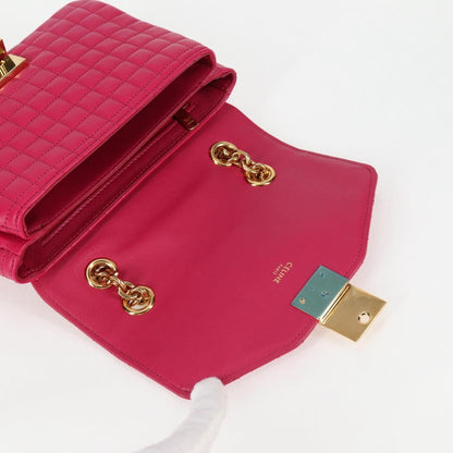 Celine C Bag Quilted Leather, PINK, LEATHER, Handbag