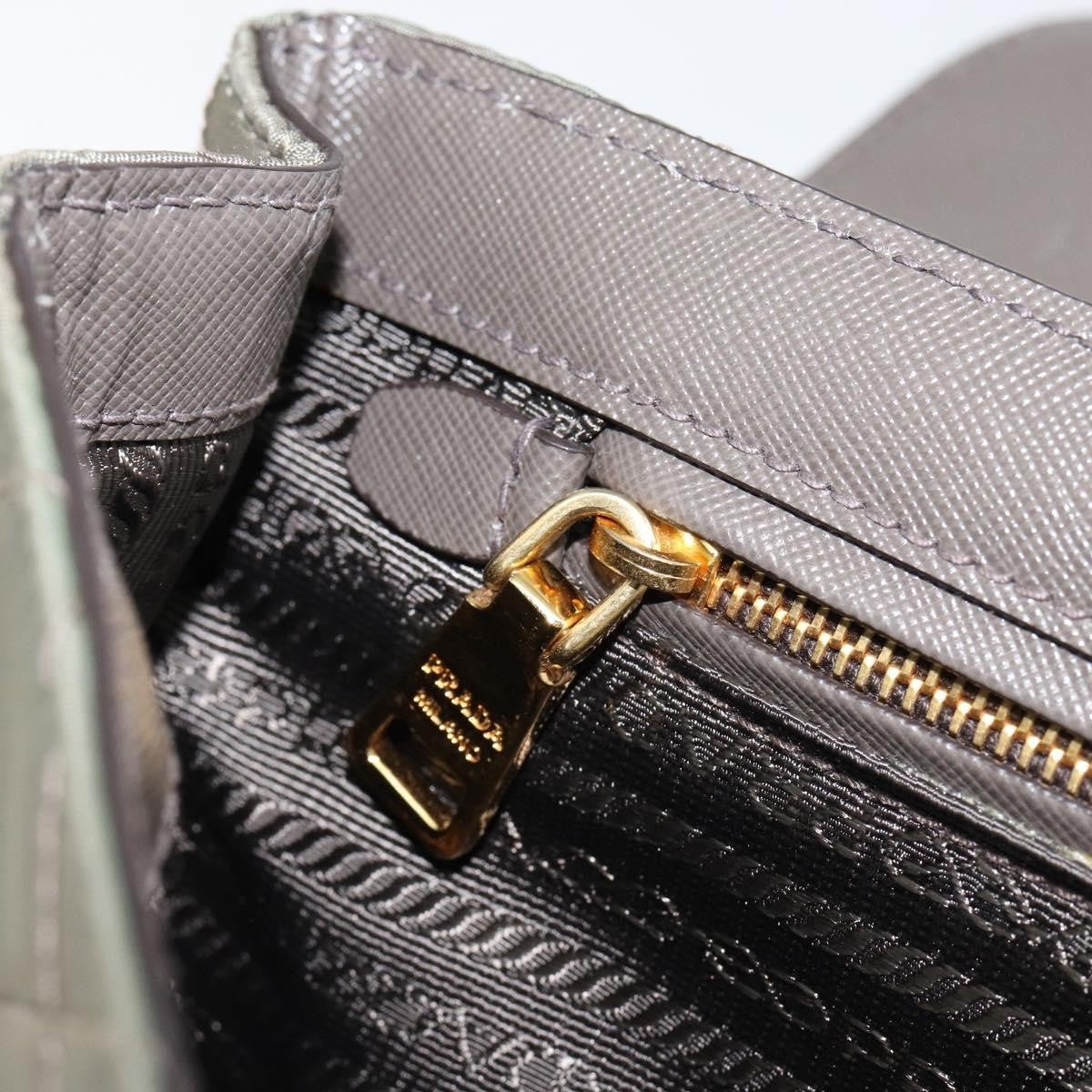 Prada Pushlock Chain Flap Bag Quilted Tessuto, KHAKI, NYLON, Shoulder bag