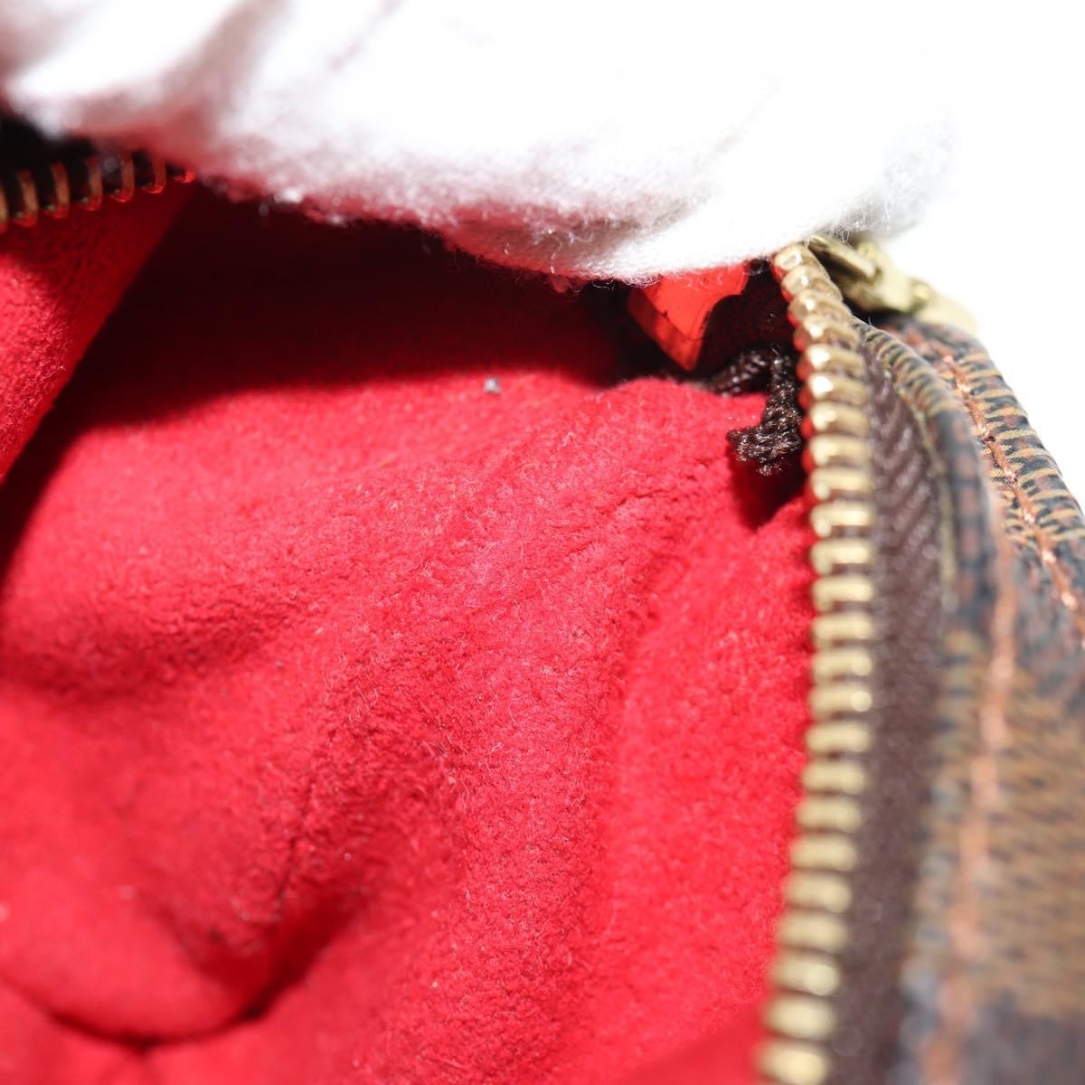 Louis Vuitton Manosque Pochette Damier, BROWN, CANVAS, Clutche & pouche