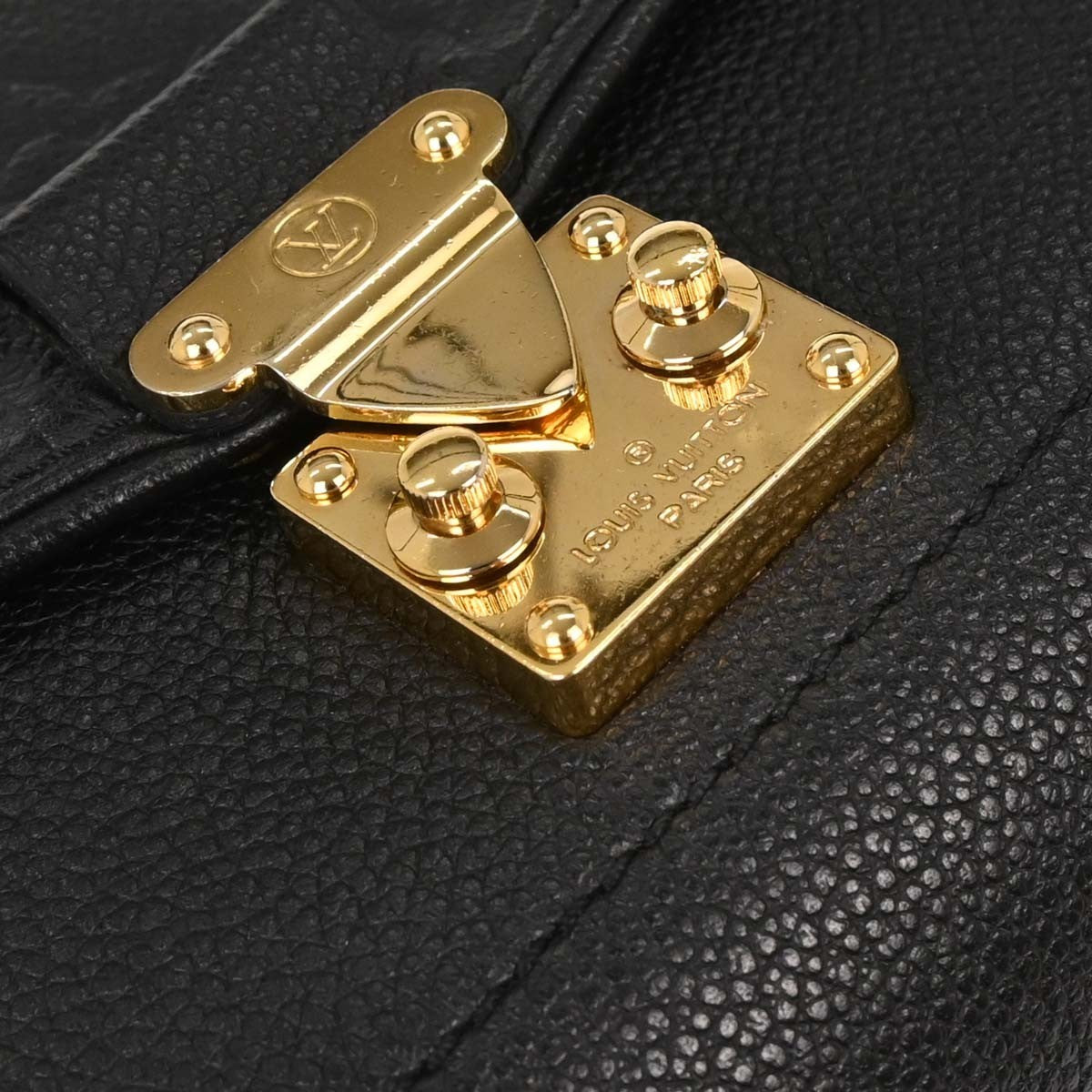 Louis Vuitton Saint Germain Handbag Monogram Empreinte Leather, BLACK, LEATHER, Shoulder bag