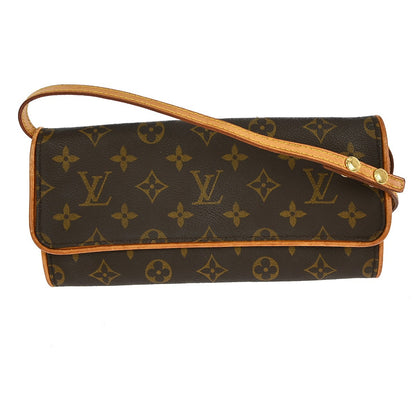 Louis Vuitton Twin Handbag Monogram Canvas, BROWN, CANVAS, Clutche & pouche