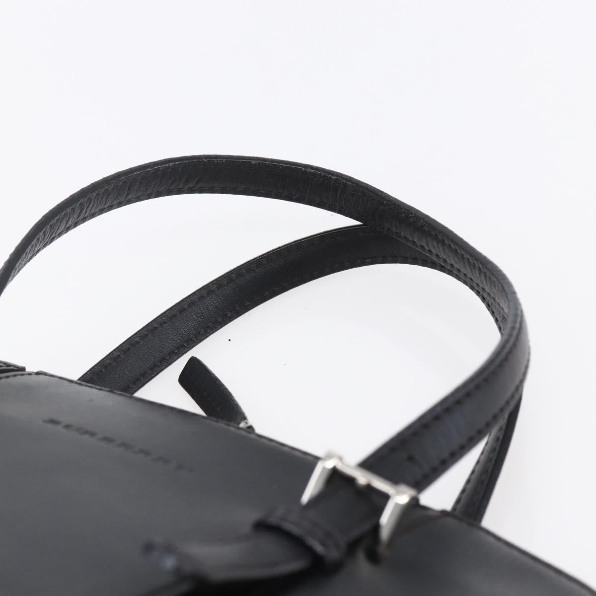 Burberry Vintage Handbag Leather, BLACK, LEATHER, Handbag
