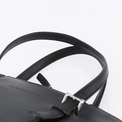 Burberry Vintage Handbag Leather, BLACK, LEATHER, Handbag