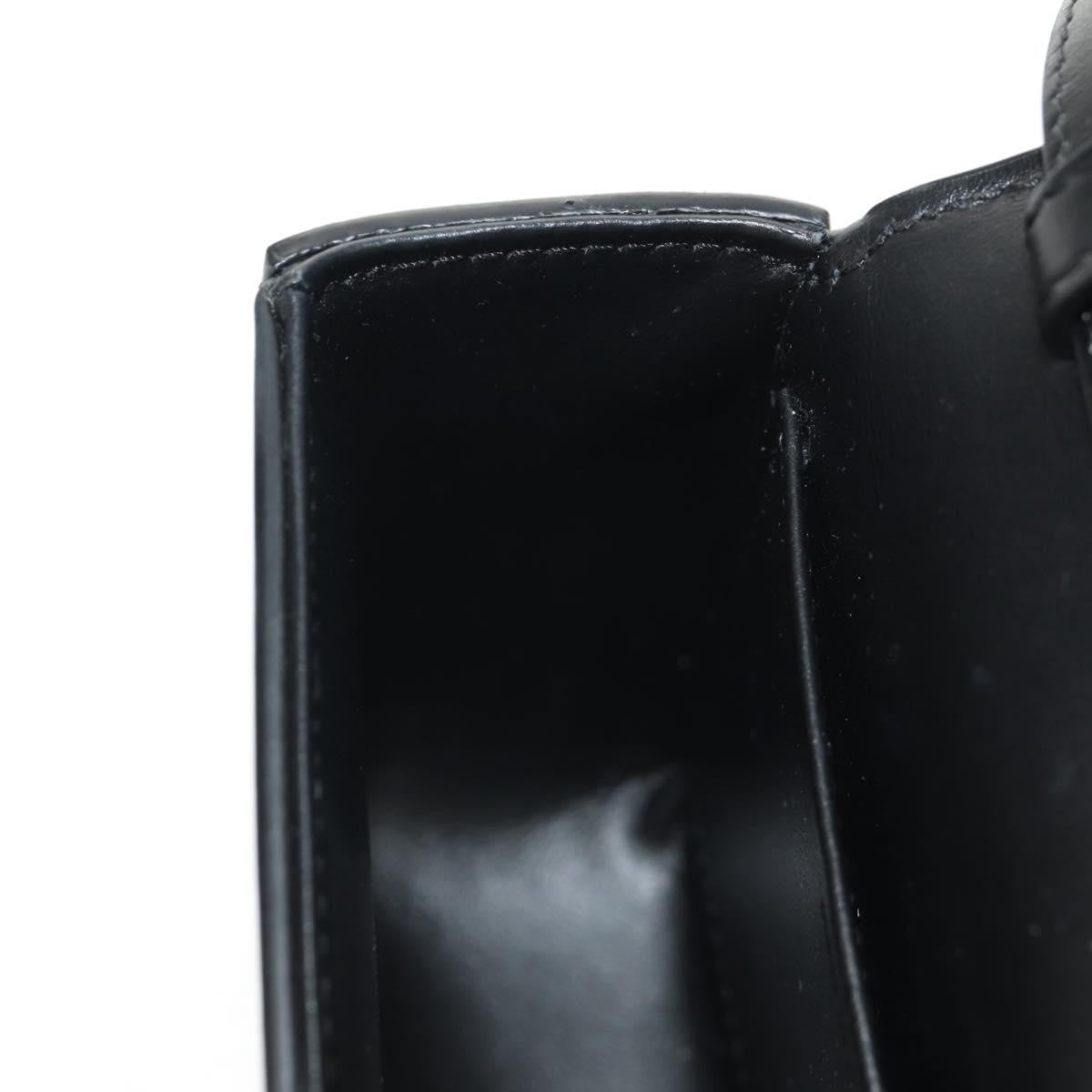 Celine Vintage Triomphe Shoulder Bag Leather, Black, Leather, Handbag