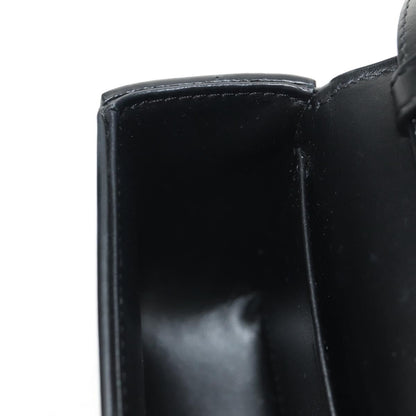 Celine Vintage Triomphe Shoulder Bag Leather, Black, Leather, Handbag