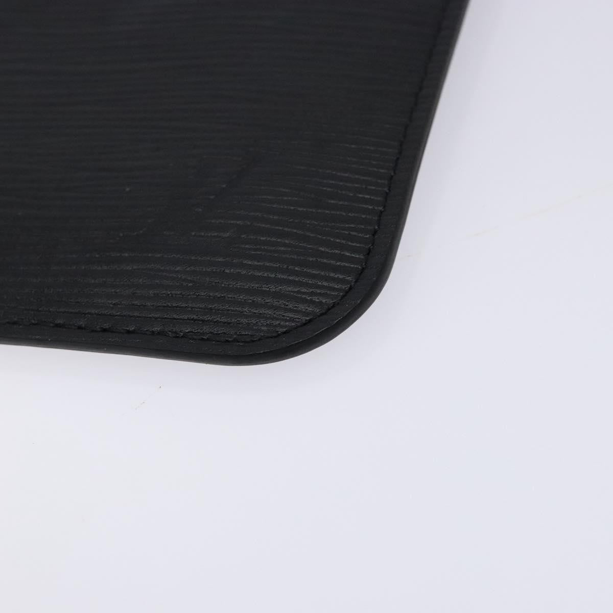 Louis Vuitton Neverfull Pochette Epi Leather, BLACK, LEATHER, Tote bag