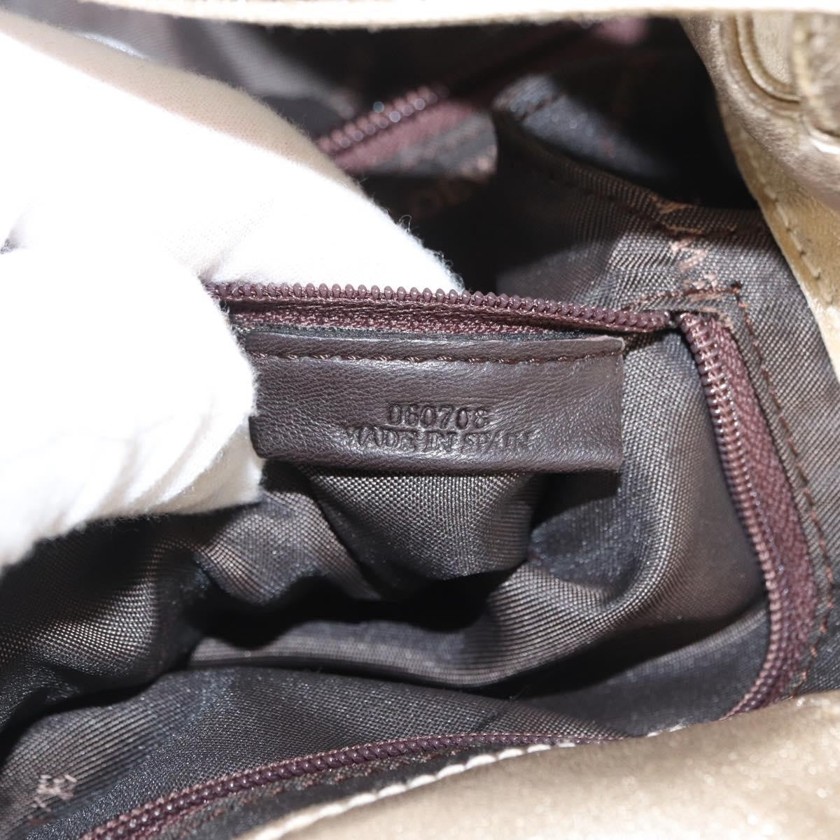 Loewe Aire Shoulder Bag Leather, GOLD, LEATHER, Shoulder bag
