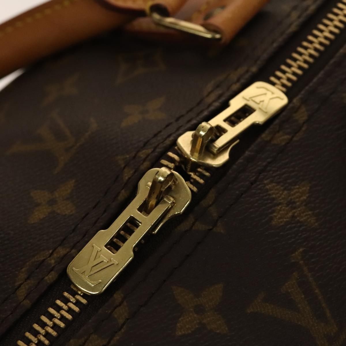 Louis Vuitton Keepall Bag Monogram Canvas, BROWN, CANVAS, Travel bag