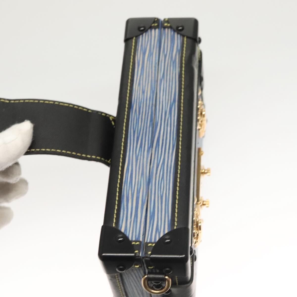 Louis Vuitton Petite Malle Handbag Epi Leather, BLUE, LEATHER, Handbag