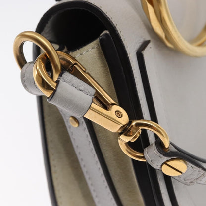 Chloe Nile Crossbody Bag Leather, WHITE, LEATHER, Shoulder bag