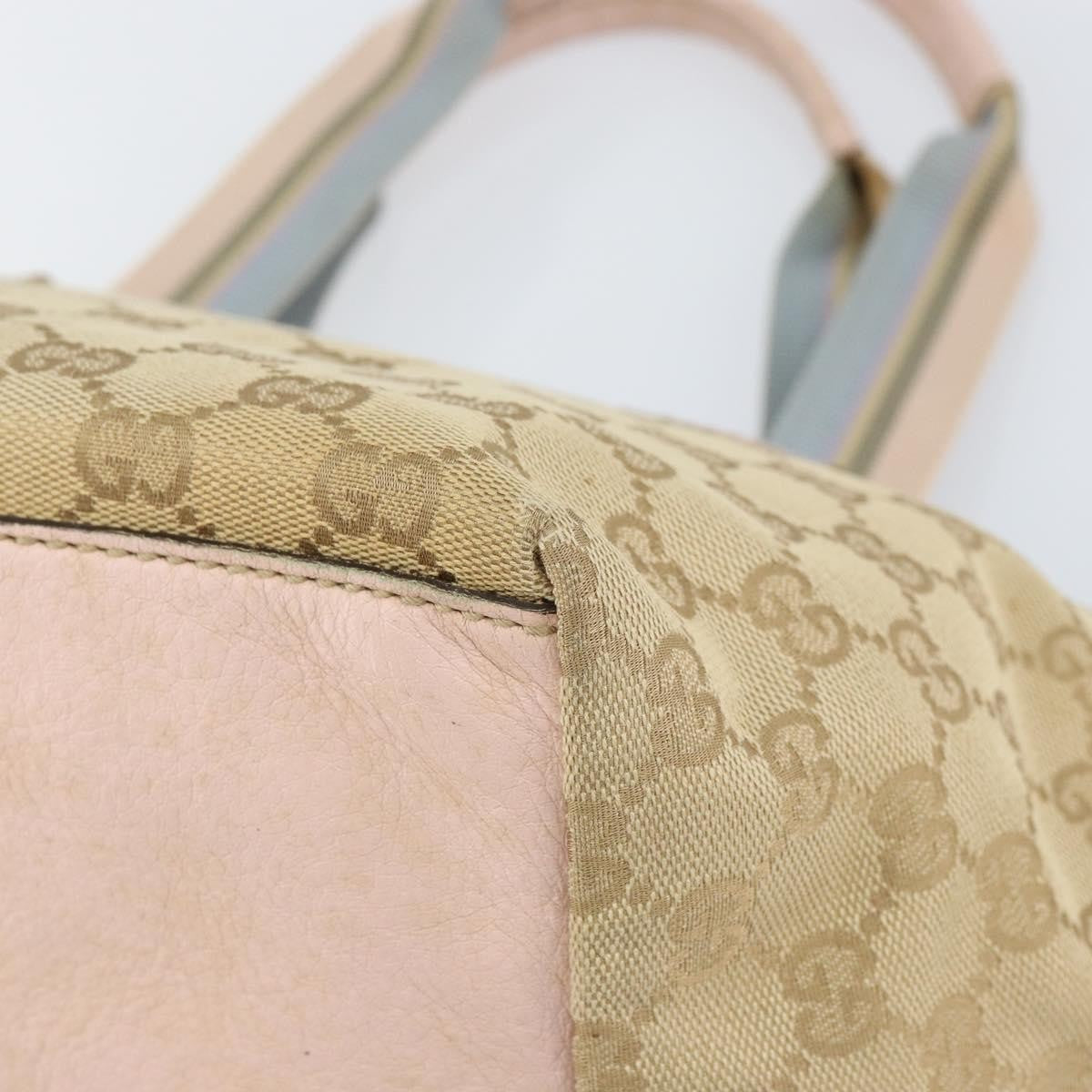 Gucci Web Zip Tote GG Canvas, BEIGE, CANVAS, Tote bag