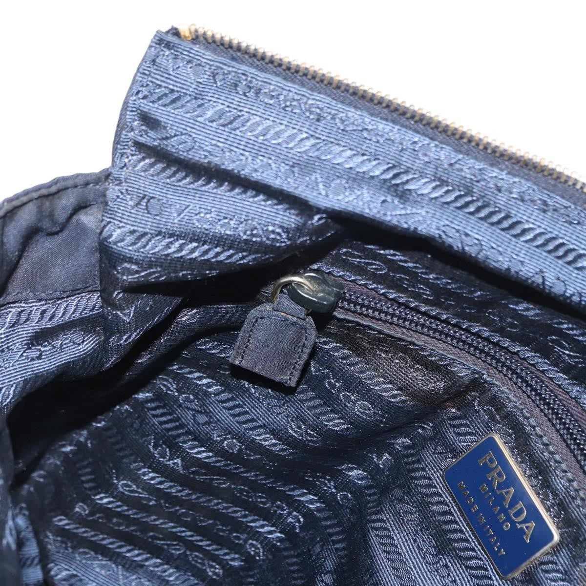 Prada Chain Shoulder Bag Tessuto, Navy, Nylon, Shoulder Bag
