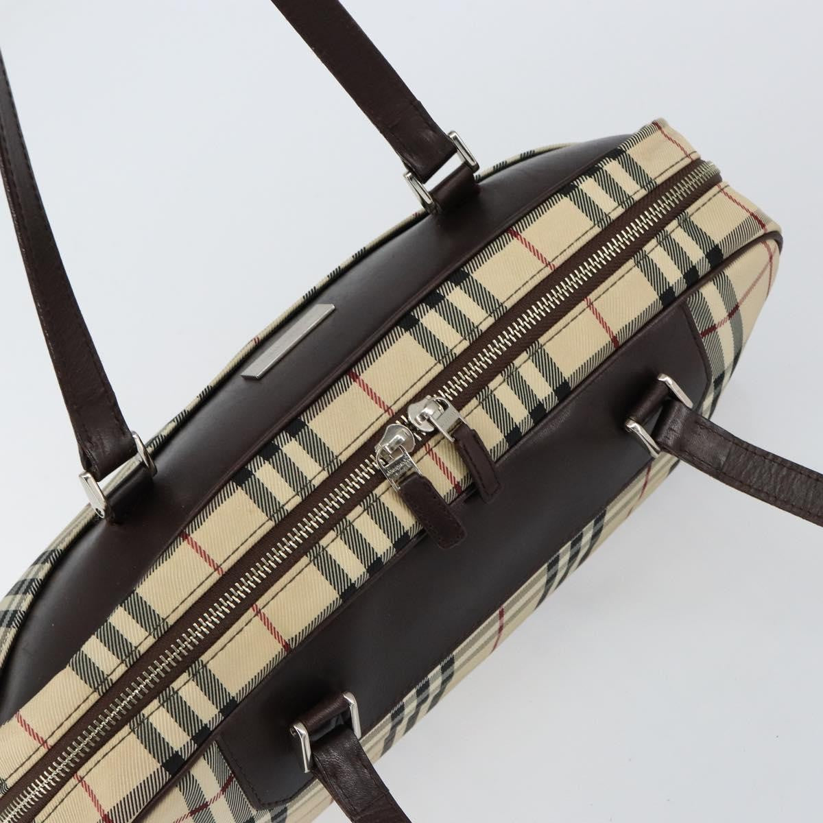Burberry Nova Check Tote Canvas and Leather, BEIGE, NYLON, Tote bag