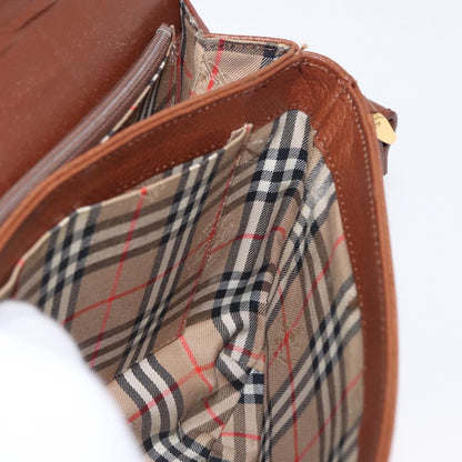 Burberry Vintage Shoulder Bag Leather, BROWN, LEATHER, Shoulder bag
