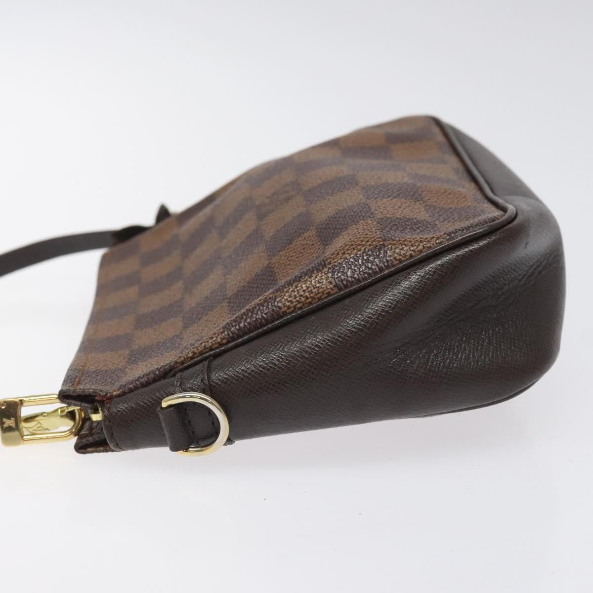 Louis Vuitton Trousse Make Up Bag Damier, BROWN, CANVAS, Clutche & pouche