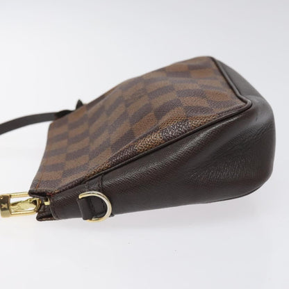Louis Vuitton Trousse Make Up Bag Damier, BROWN, CANVAS, Clutche & pouche