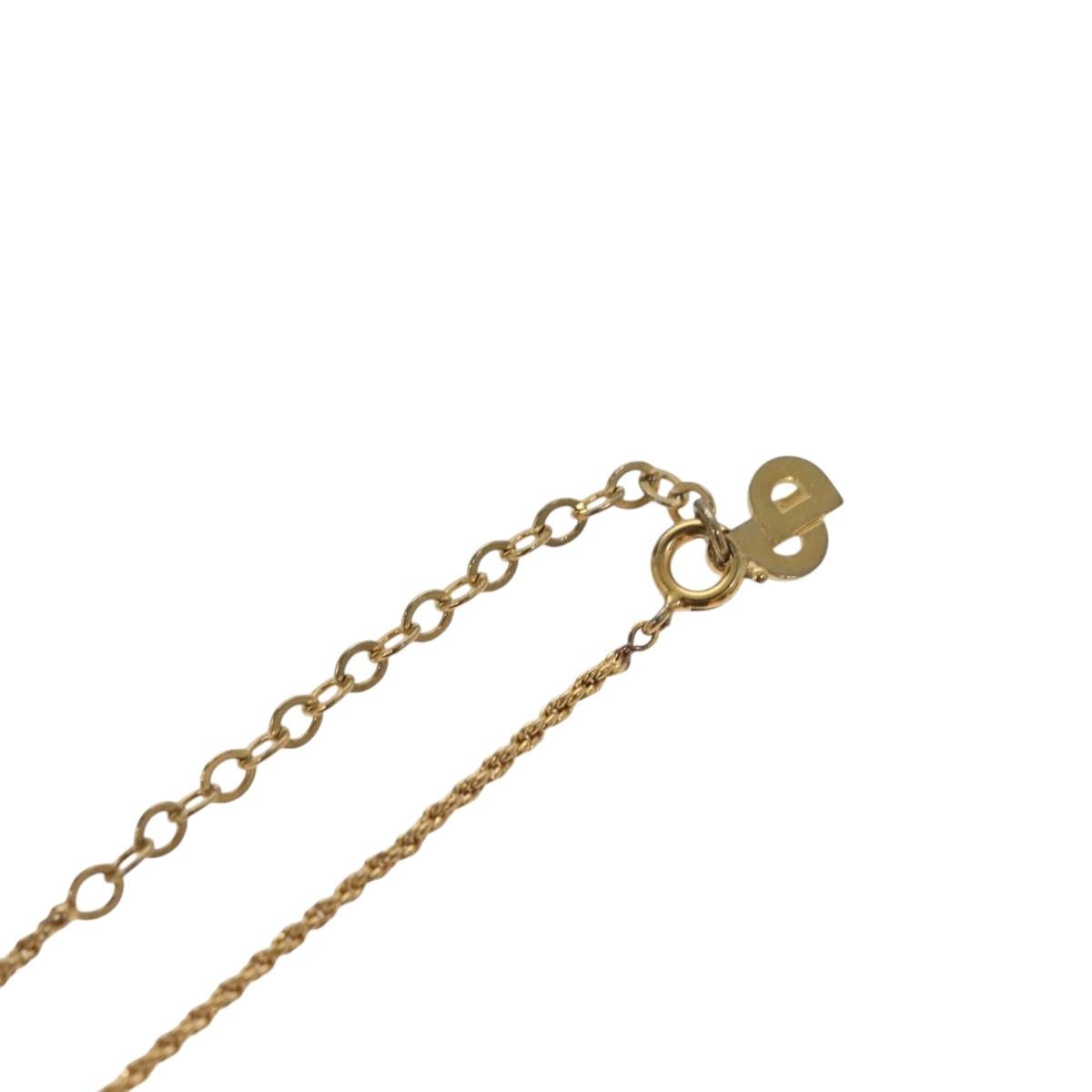 Christian Dior CD Pendant Necklace Metal, GOLD, METAL, Necklace