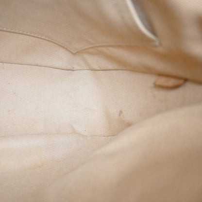 Louis Vuitton Siracusa Handbag Damier, WHITE, LEATHER, Shoulder bag