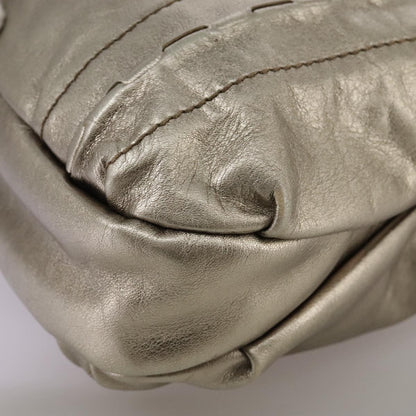 Salvatore Ferragamo Gancini Shoulder Bag Leather, GOLD, LEATHER, Shoulder bag