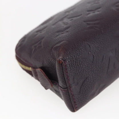 Louis Vuitton Cosmetic Pouch Monogram Empreinte Leather, BURGUNDY, LEATHER, Clutche & pouche