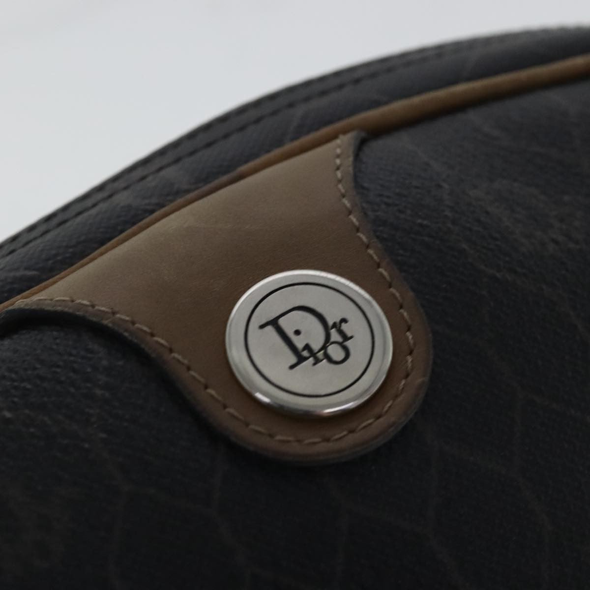 Christian Dior Vintage Honeycomb Shoulder Bag Canvas, BLACK, CANVAS, Shoulder bag