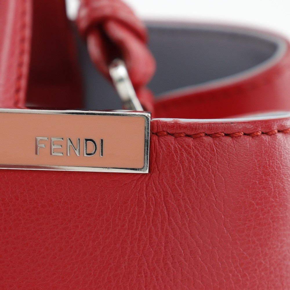 Fendi 2Jours Bag Leather, RED, LEATHER, Handbag