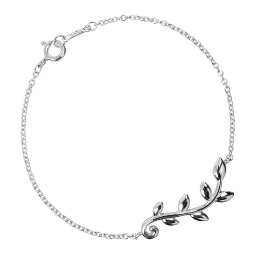 Tiffany & Co. Olive Leaf Chain Bracelet Sterling Silver, SILVER, SILVER, Bracelet