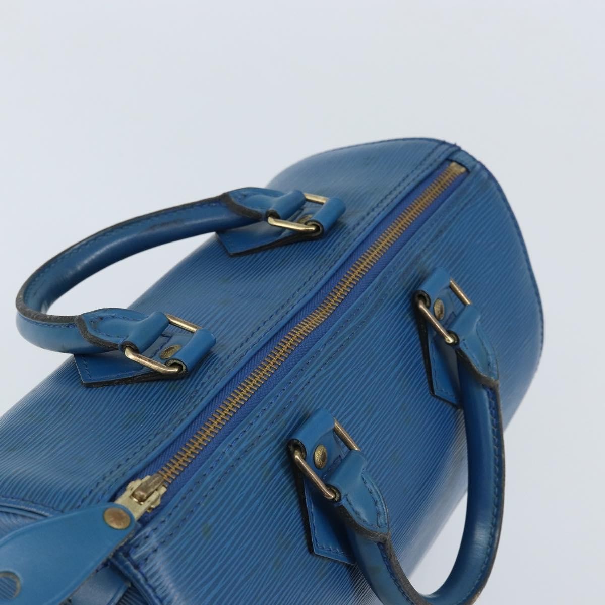Louis Vuitton Speedy Handbag Epi Leather, BLUE, LEATHER, Handbag