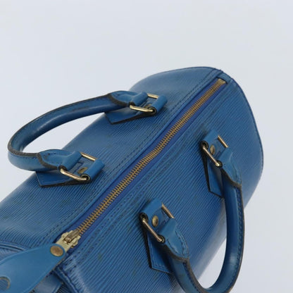 Louis Vuitton Speedy Handbag Epi Leather, BLUE, LEATHER, Handbag