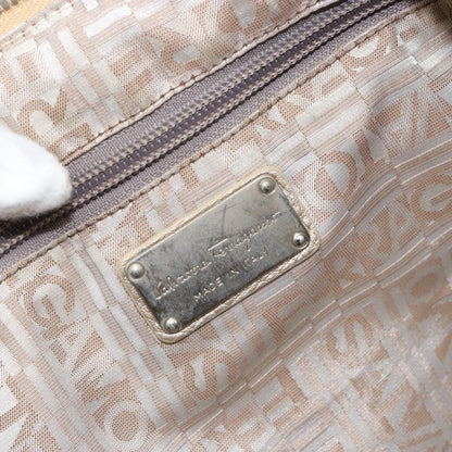 Salvatore Ferragamo Gancini handbag Leather, GOLD, LEATHER, Handbag