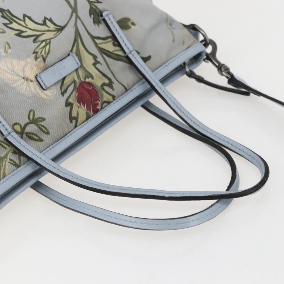 Gucci Convertible Zip Tote Flora Canvas, BLUE, CANVAS, Tote bag