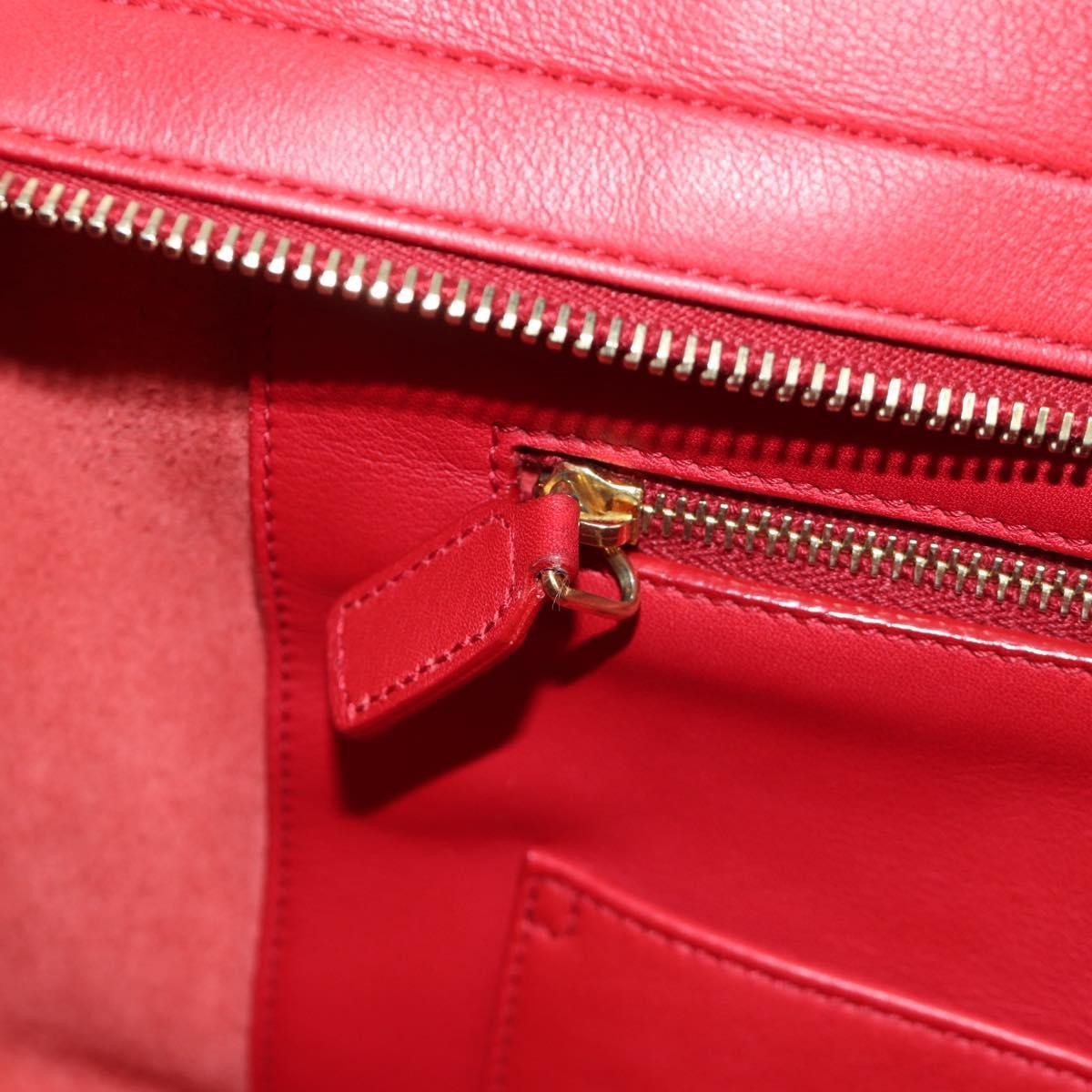 Saint Laurent Classic Y Cabas Leather, RED, LEATHER, Handbag