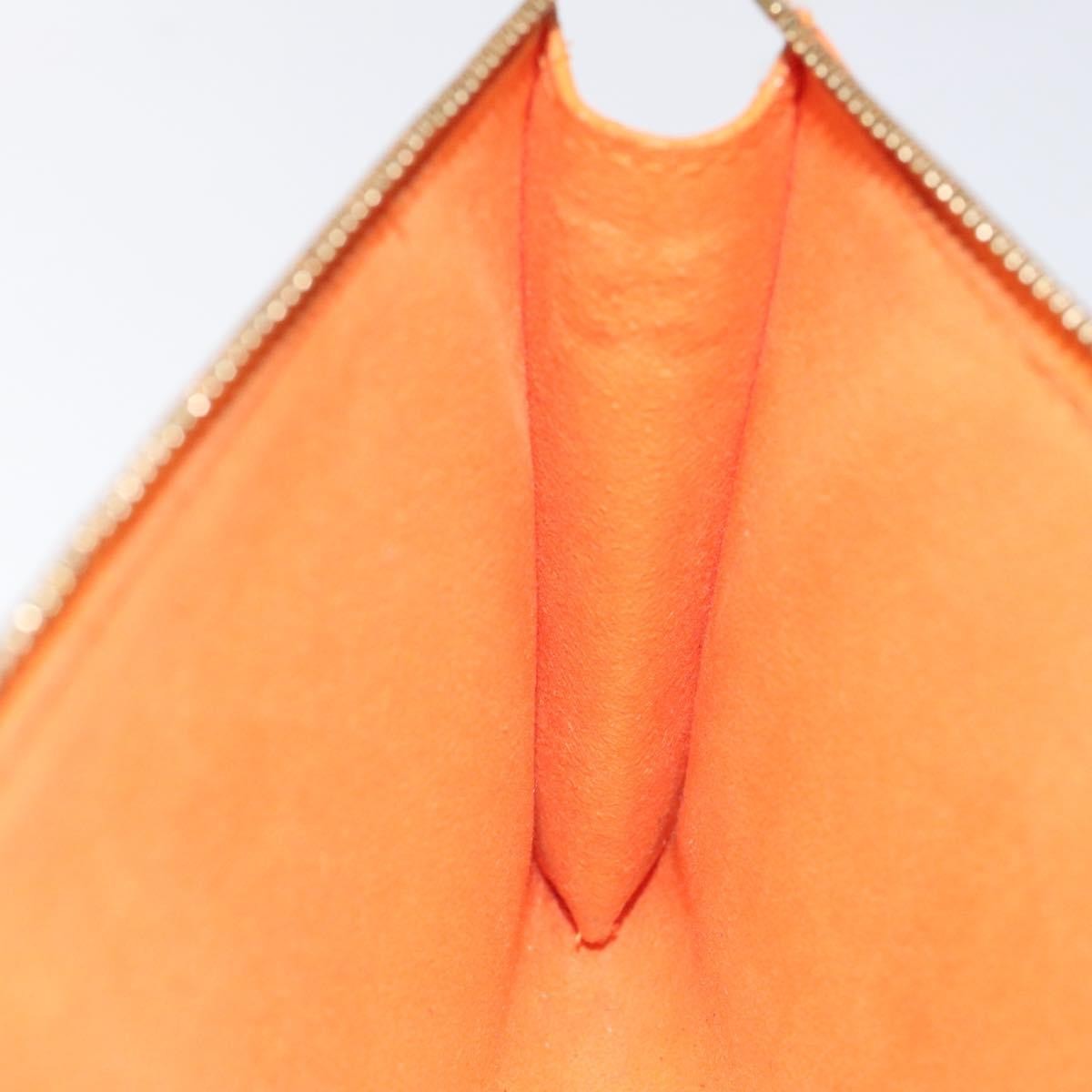 Louis Vuitton Pochette Accessoires Epi Leather, ORANGE, LEATHER, Clutche & pouche