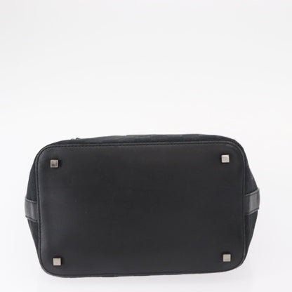 Gucci Vintage Shoulder Bag GG Canvas and Leather, BLACK, CANVAS, Shoulder bag
