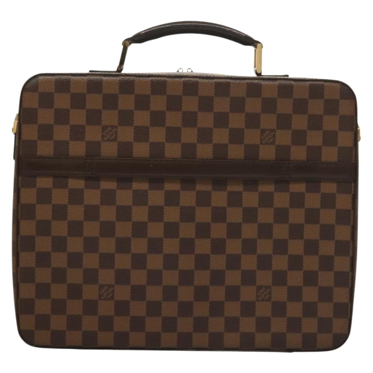 Louis Vuitton Sabana Laptop Briefcase Damier, BROWN, CANVAS, Briefcase