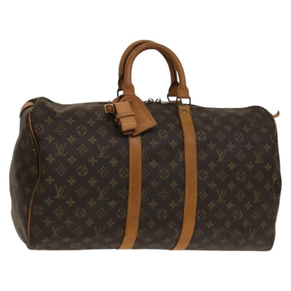 Louis Vuitton Keepall Bag Monogram Canvas, BROWN, CANVAS, Travel bag